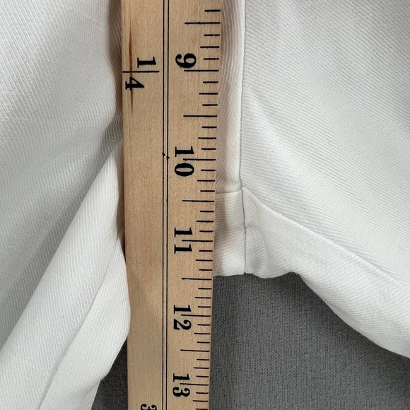 ENZA COSTA Twill Everywhere Pant XS 0 Off White Relaxed Wideleg Straight Pull On - Picture 12 of 13